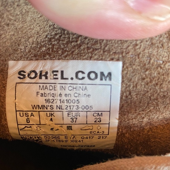 Sorel Tan Lace-Up Wedge Boots - Picture 6 of 6